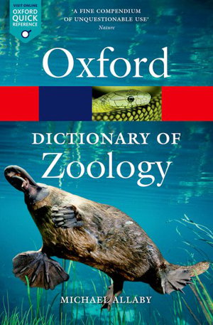 Cover art for A Dictionary of Zoology