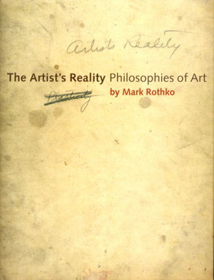 Cover art for The Artist's Reality
