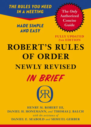 Cover art for Robert's Rules of Order Newly Revised In Brief, 2nd edition
