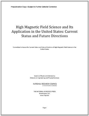 Cover art for High Magnetic Field Science and Its Application in the United States
