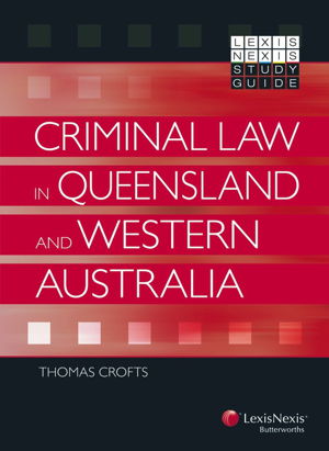 Cover art for Criminal Law in Queensland and Western Australia