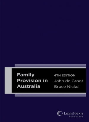 Cover art for Family Provision in Australia