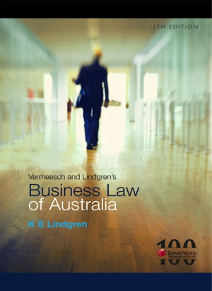 Cover art for Vermeesch and Lindgren's Business Law of Australia 12th