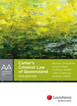 Cover art for Carter's Criminal Law of Queensland