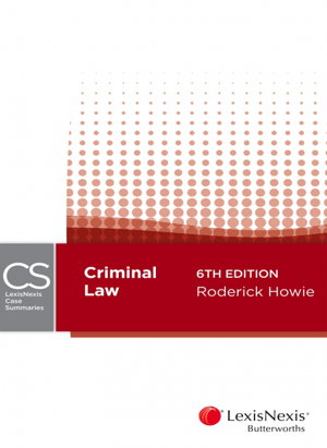 Cover art for LexisNexis Case Summaries - Criminal Law