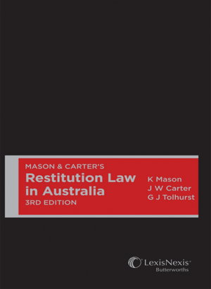 Cover art for Mason & Carter's Restitution Law in Australia
