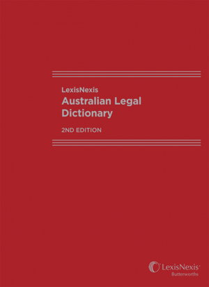 Cover art for LexisNexis Australian Legal Dictionary