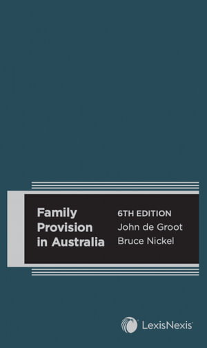 Cover art for Family Provision in Australia