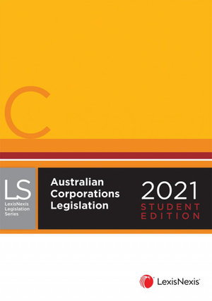 Cover art for Australian Corporations Legislation 2021 - Student edition (2 Volume Set)