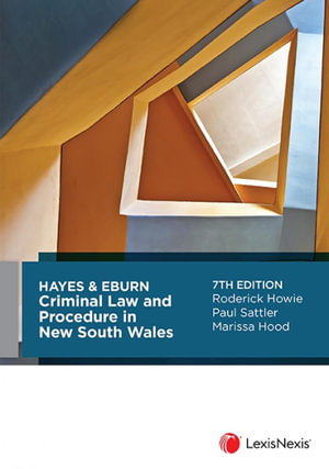 Cover art for Hayes & Eburn Criminal Law and Procedure in New South Wales