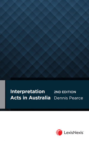 Cover art for Interpretation Acts in Australia