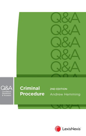 Cover art for LexisNexis Questions and Answers: Criminal Procedure
