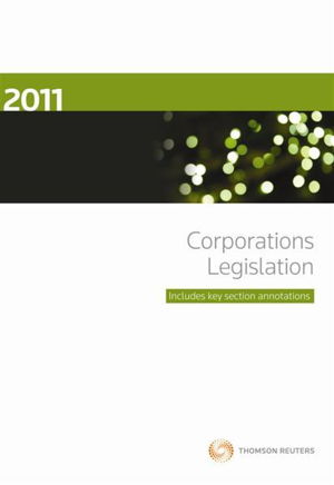 Cover art for Corporations Legislation 2011