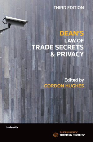 Cover art for Law of Trade Secrets and Privacy