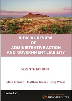 Cover art for Judicial Review of Administrative Action and Government Liability 7th edition