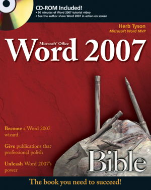 Cover art for Microsoft Word 2007 Bible
