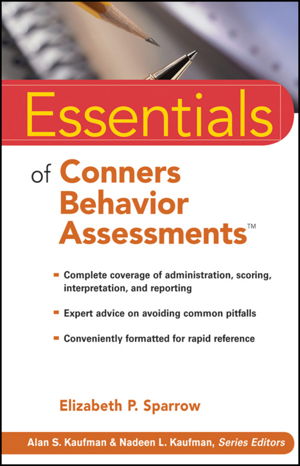 Cover art for Essentials of Conners Behavior Assessments