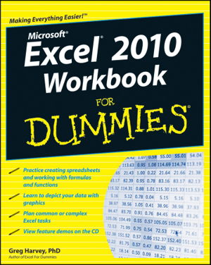 Cover art for Excel 2010 Workbook For Dummies