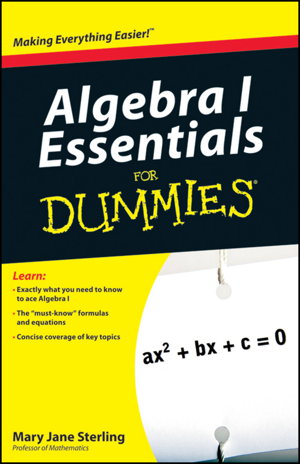 Cover art for Algebra Essentials for Dummies