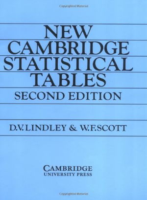 Cover art for New Cambridge Statistical Tables