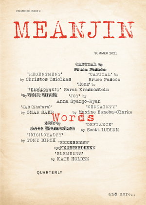 Cover art for Meanjin Vol 80, No 4