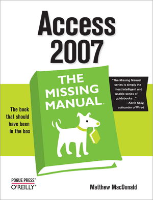 Cover art for Access 2007: the Missing Manual