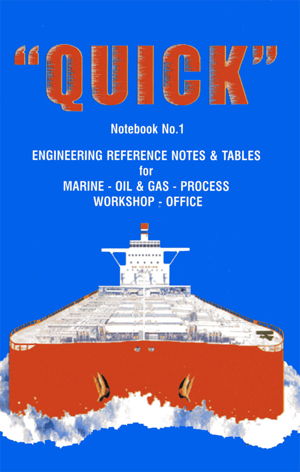 Cover art for Quick Notebook No 1 Engineering Reference Notes & Tables For Marine Oil & Gas Pr