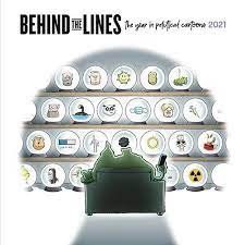 Cover art for Behind the Lines: The Year in Political Cartoons 2021