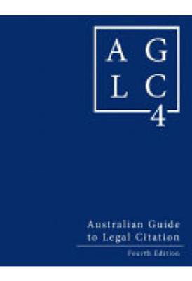 Cover art for Australian Guide to Legal Citation 4E