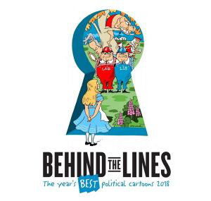 Cover art for Behind the Lines: The Year's Best Political Cartoons 2018