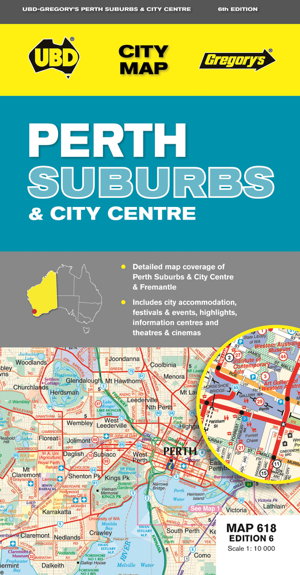 Cover art for Perth Suburbs & City Centre Map 618