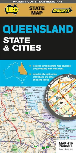 Cover art for QLD State and Cities Map 419 6th