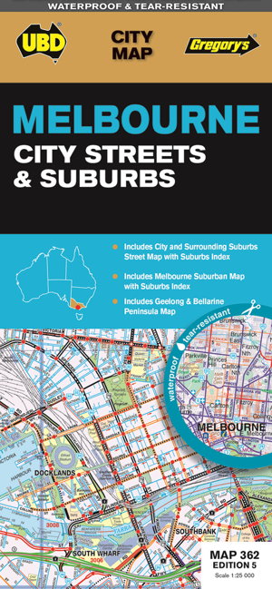 Cover art for Melbourne City and Suburbs Map 362 5th