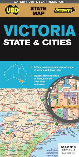 Cover art for Victoria State & Cities Map 319 6th ed (waterproof)