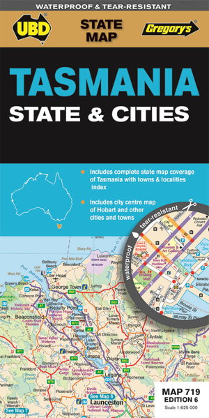 Cover art for Tasmania State and Cities Map 719 6th