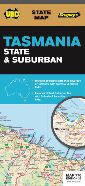 Cover art for Tasmania State and Suburban Map 770 25th