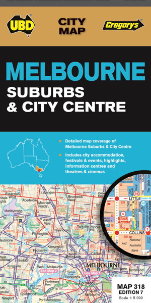 Cover art for Melbourne Suburbs and City Map 318 7th
