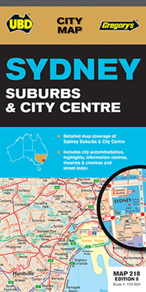 Cover art for Sydney Suburbs & City Map 218 8th