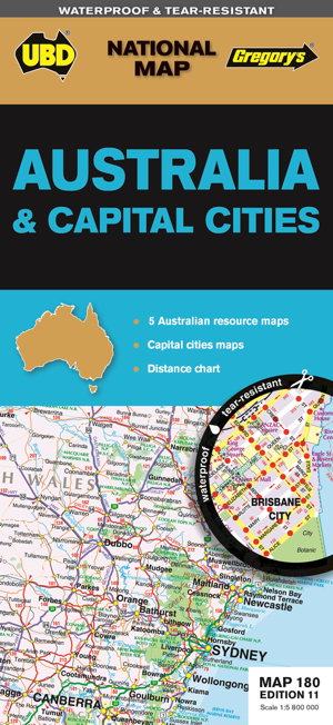 Cover art for Australia & Cap Cities Map 180 11th