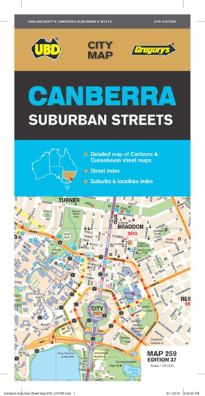 Cover art for Canberra Suburban Map 259 37th