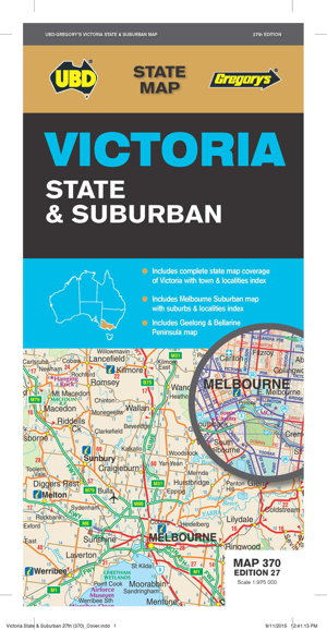 Cover art for Victoria State & Suburban Map 370 27th