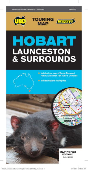 Cover art for Hobart Launceston & Surrounds Map 780/781 2nd
