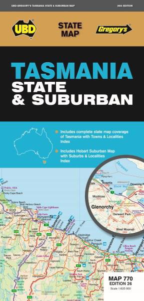 Cover art for Tasmania State & Suburbs Map 770