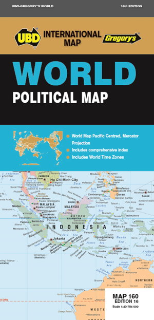 Cover art for World Political Map 160 16th ed