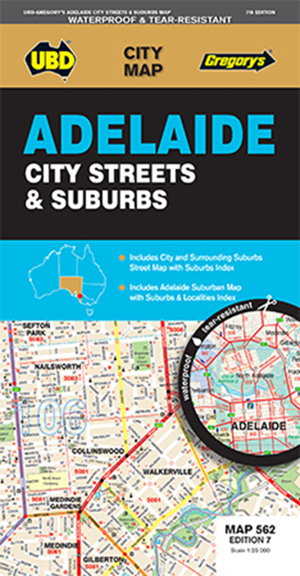Cover art for Adelaide City & Suburbs Map 562 synthetic