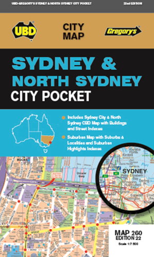 Cover art for Sydney & North Sydney Pocket Map 260 22nd