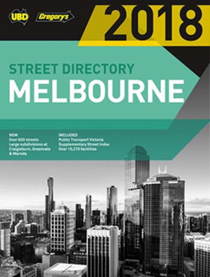 Cover art for Melbourne Street Directory 2018 52nd