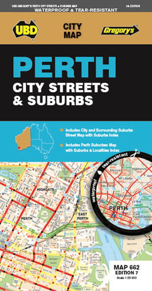 Cover art for Perth City Streets & Suburbs Map 662 Waterproof