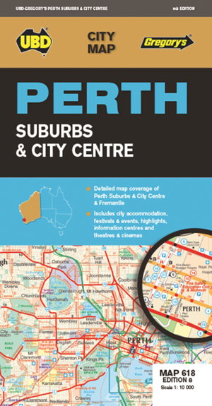 Cover art for Perth Suburbs & City Centre Map 618 8th