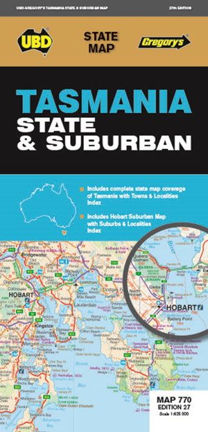 Cover art for Tasmania State & Suburban Map 770 27th ed